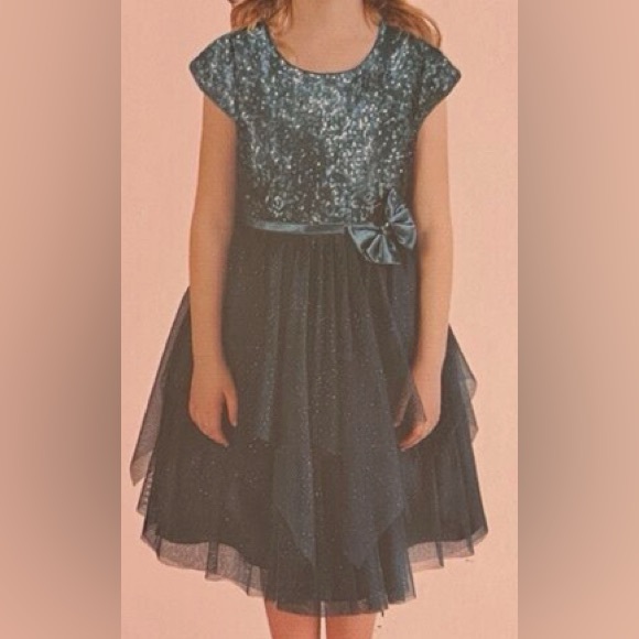 Jona Michelle emerald green 3T holiday sleeveless dress - Picture 2 of 8